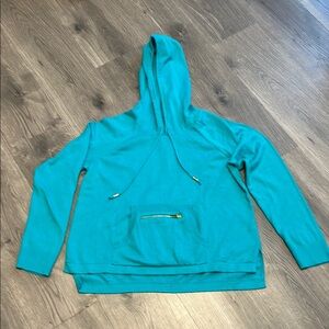 Women’s Teal Hooded Sweatshirt with Front Pocket